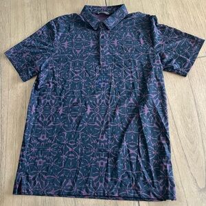 Travis Mathew Vine City Floral Piqué Polo In Plum